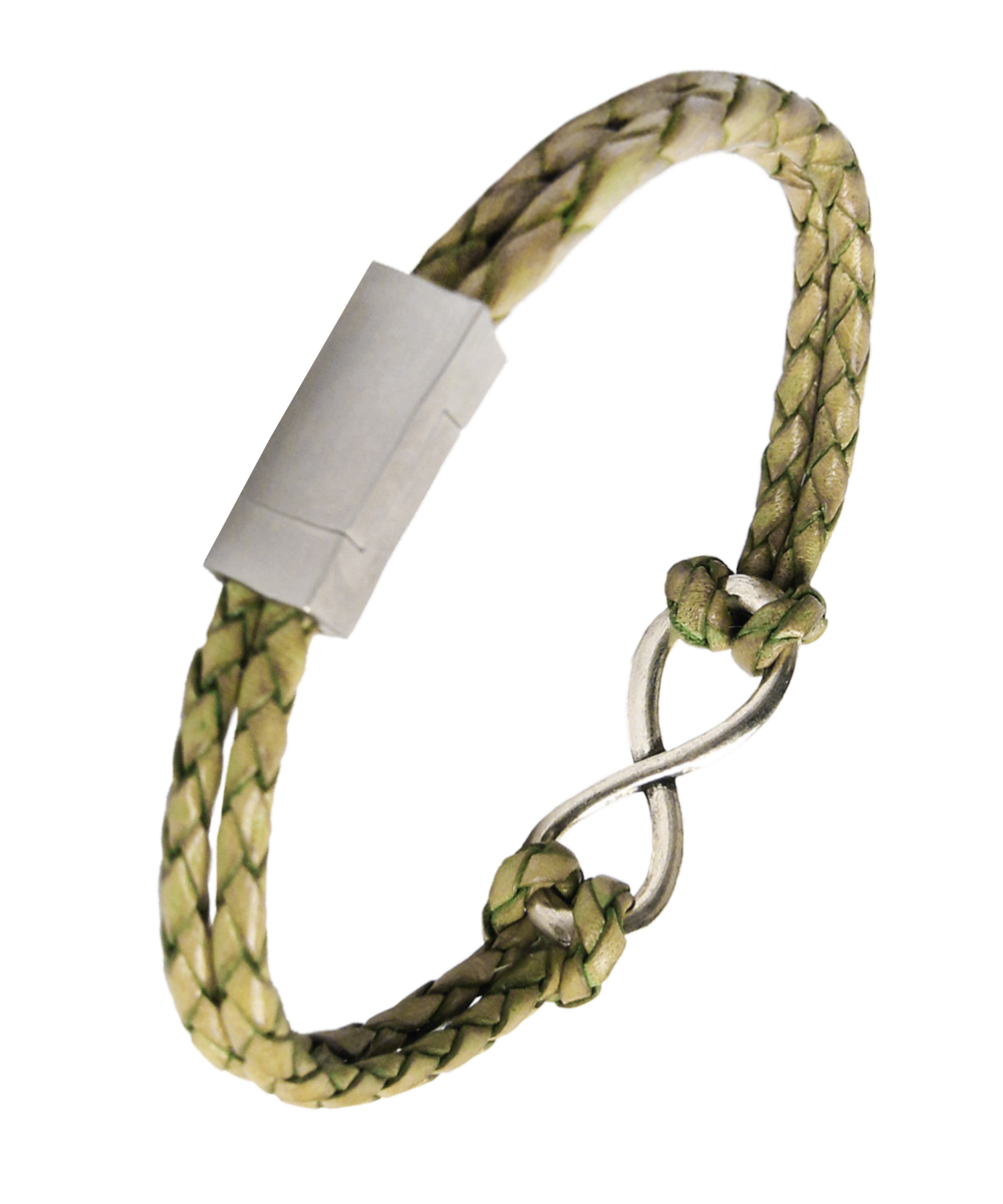 [6/7 예약발송] Kink Rope Leather Bracelet MOSS